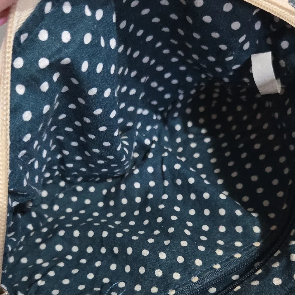 bungalow 360 Shark Print Mini Tote in Cream, Blue and Rust - Picture 7 of 10
